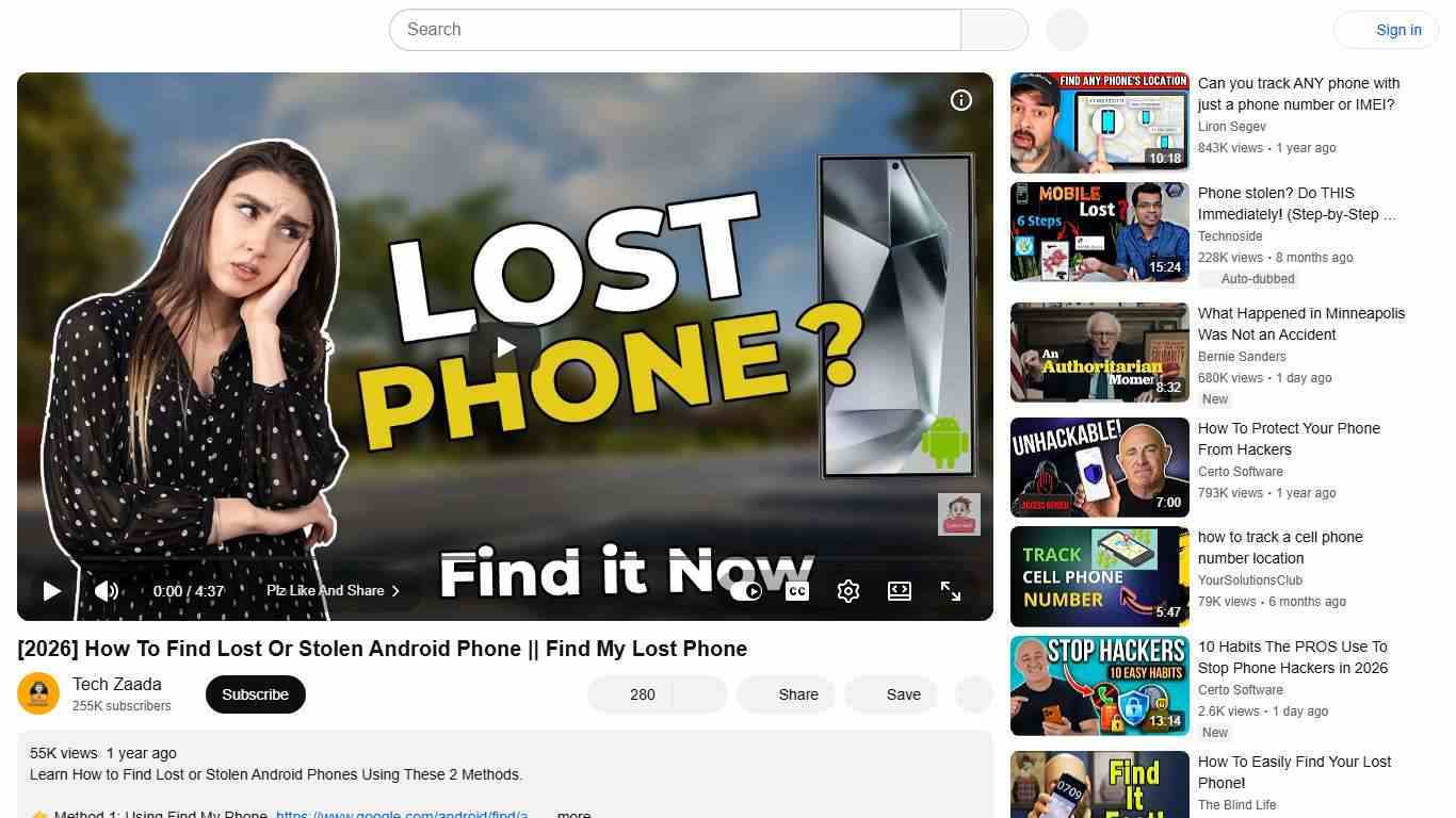 [2026] How To Find Lost Or Stolen Android Phone || Find My Lost Phone - YouTube